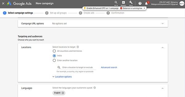 Negara & bahasa target