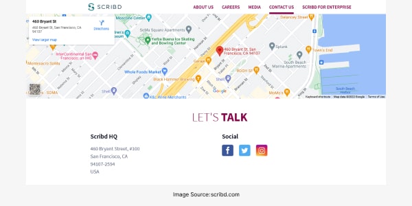 Scribd - Page Contactez-nous