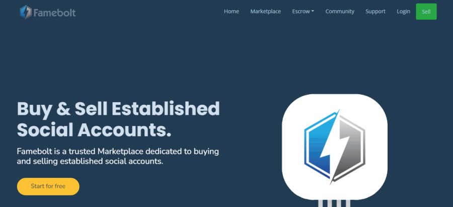 Fame Bolt - vendre un compte tiktok