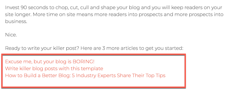 îndemnul la acțiune din partea de jos a blogului