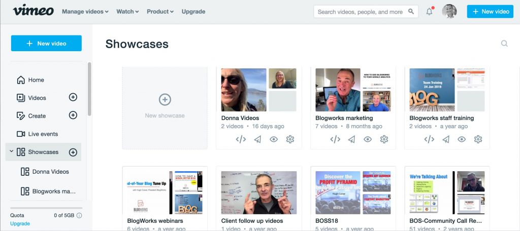 O Vimeo é um ótimo lugar para colocar seus vídeos de negócios