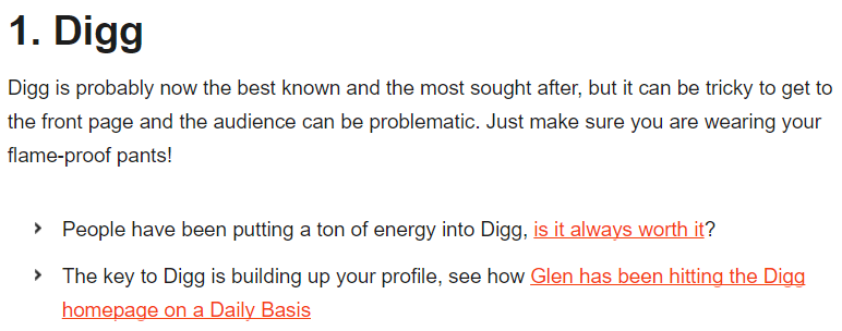 Exemplu de prezentare a conținutului