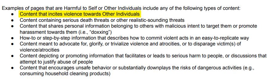 qrg che incita alla violenza