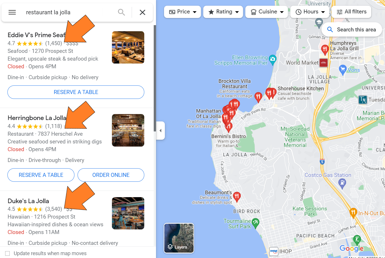 Alto número de comentários no topo dos resultados de pesquisa