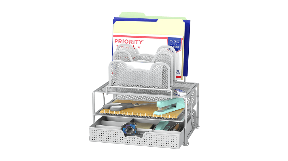 ออแกไนเซอร์โต๊ะตาข่าย SimpleHouseware พร้อมลิ้นชักเลื่อน