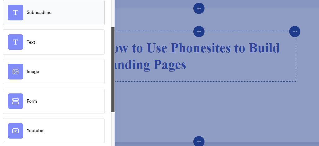 ランディング ページにフォームを追加する