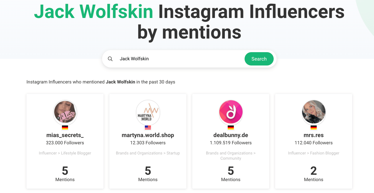 Plataforma de descubrimiento de influencers Storyclash