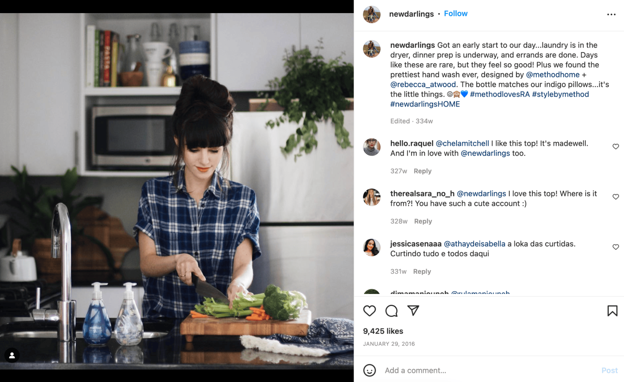 Method, productos de limpieza del hogar respetuosos con el medio ambiente en Instagram