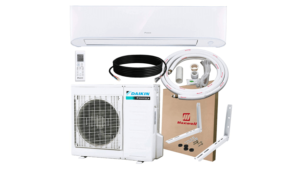 MAXWELL DAIKIN 12.000 BTU 17 SEER Sistema a pompa di calore Inverter Ductless Mini-Split A, C a parete
