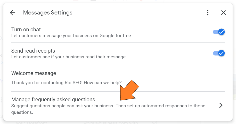 Como gerenciar perguntas frequentes