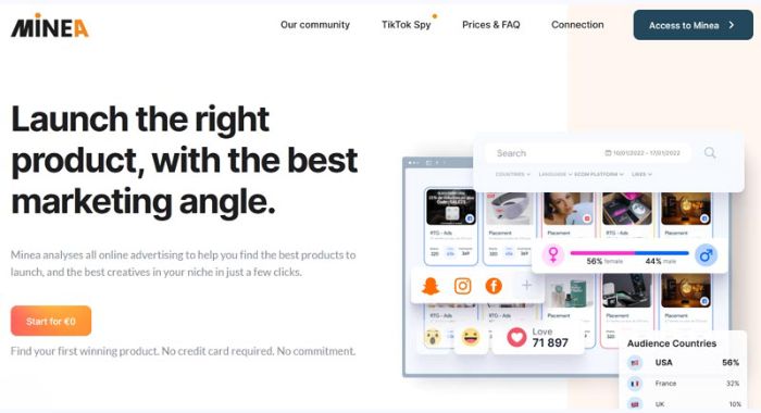 Plataformas publicitarias de Minea