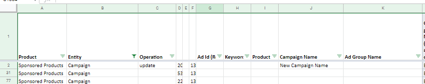 sponsorlu ürünler kampanyanızı güncelleme (kampanya adı)