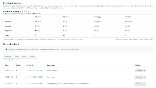 ตัวจัดการคำติชมของอเมซอน