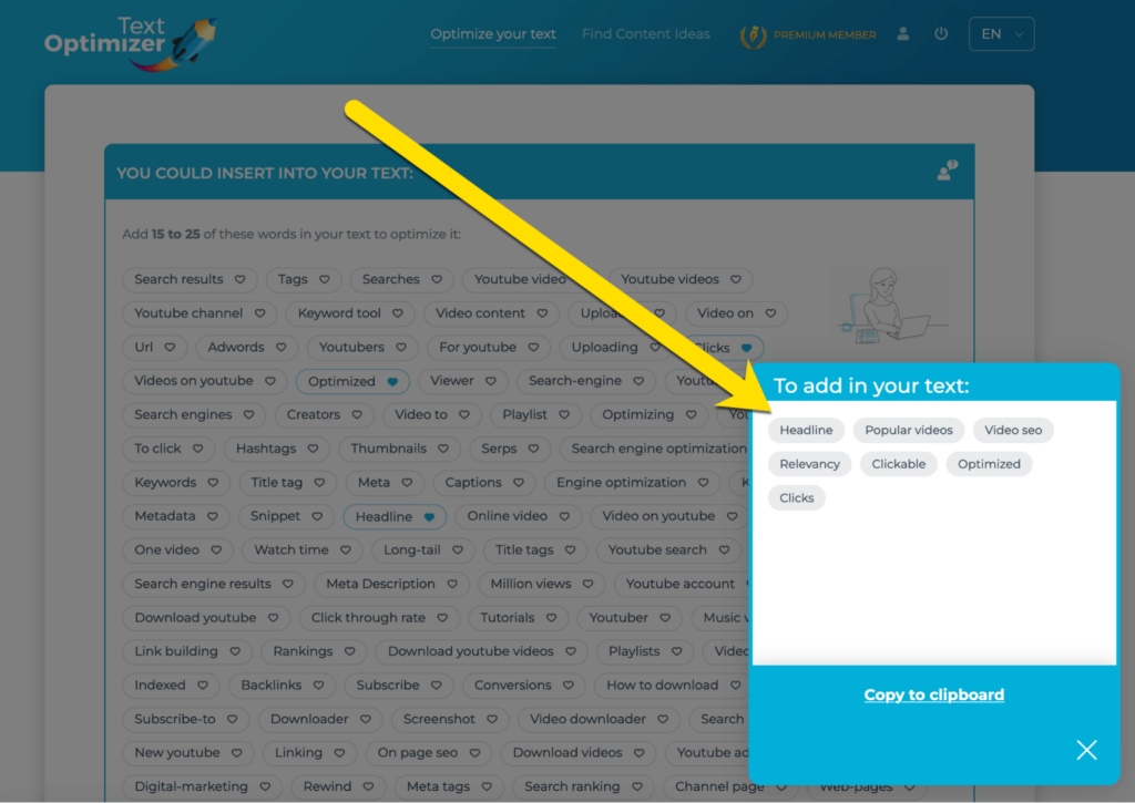 Título de YouTube: optimizador de texto