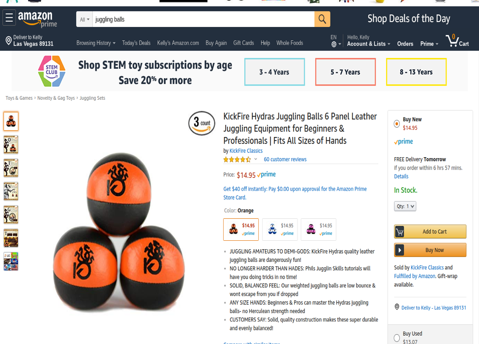 顯示亞馬遜算法的亞馬遜列表截圖