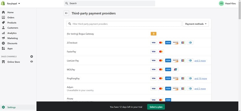 shopify 三十方提供商