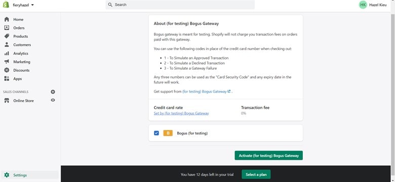 shopify 虛假網關