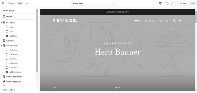 shopify 編輯商店