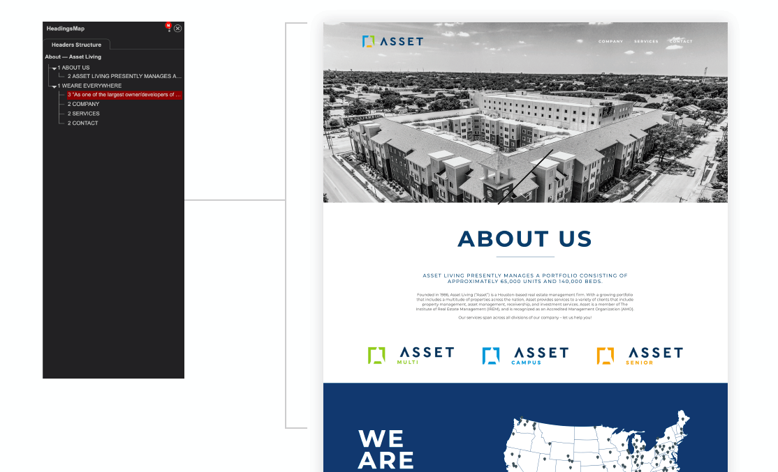 Exemple de structure défectueuse An example of flawed structure.