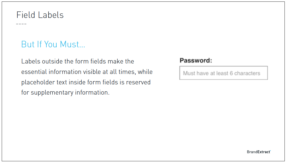 Best Practice for Form Fields