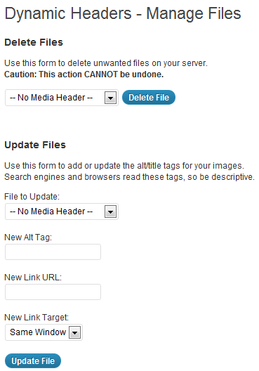 Dynamic Headers-Manage Files