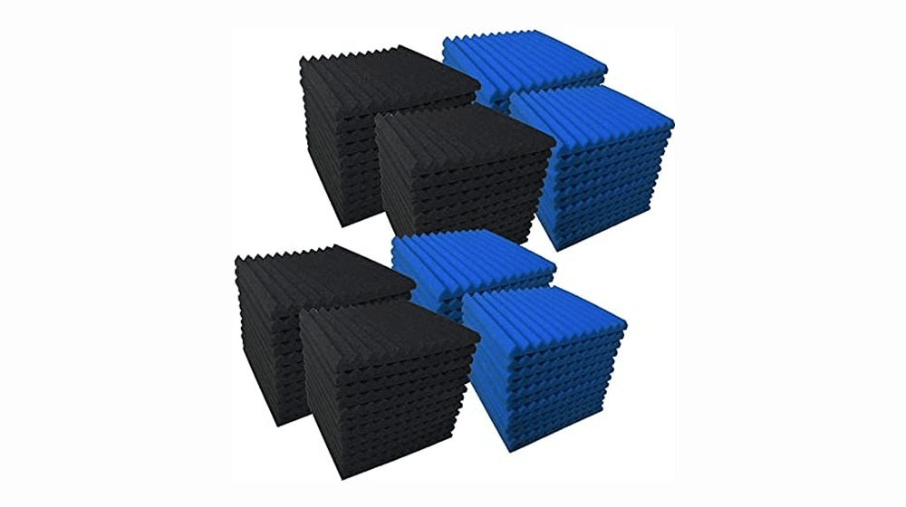 96 шт. в упаковке Синий, черный Поглотить эхо Акустическая пенопластовая панель Wedge Studio Звукоизоляционная настенная плитка