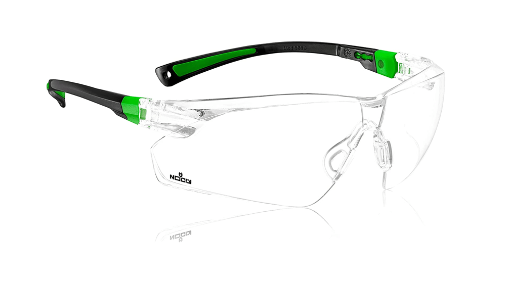NoCry 安全メガネ クリア 曇り止め 傷防止 ラップアラウンドレンズ付き