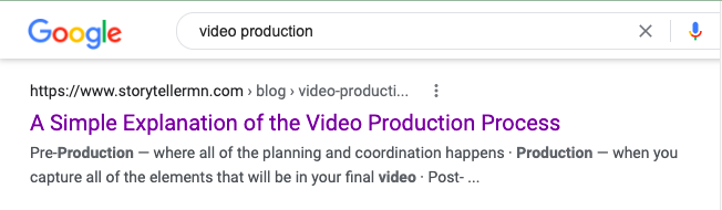 Keyword-Ranking für die Videoproduktion
