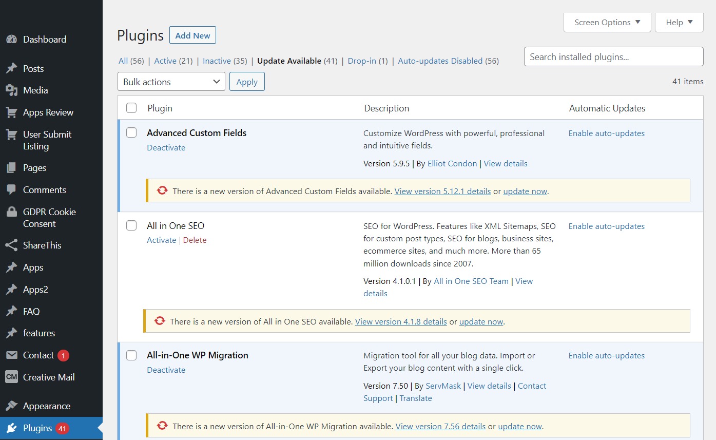 อัปเดตปลั๊กอินของคุณ