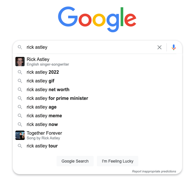 谷歌自動完成建議是一種流行的關鍵字來源。