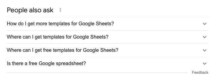 People Also Ask 框顯示與查詢相關的問題。