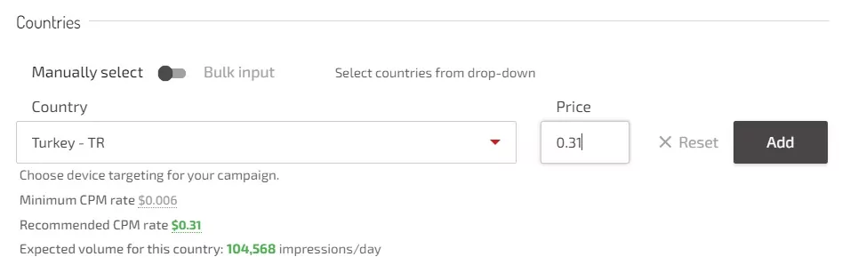 ¿Cuánto costaría una campaña de tráfico push con su fuente de tráfico preferida?