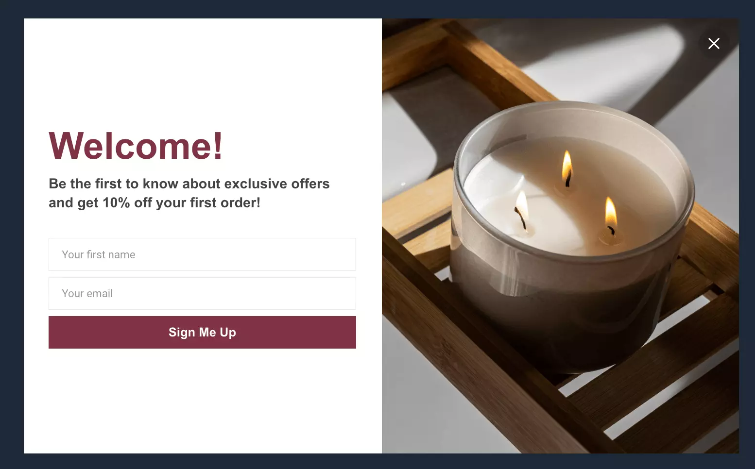 Willkommens-Popup-Version