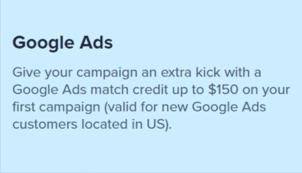 bluehost google ads credit