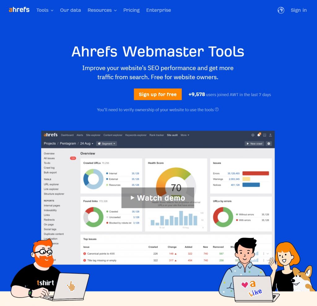 Narzędzia dla webmasterów Ahrefs – audytuj i ulepszaj swoją witrynę