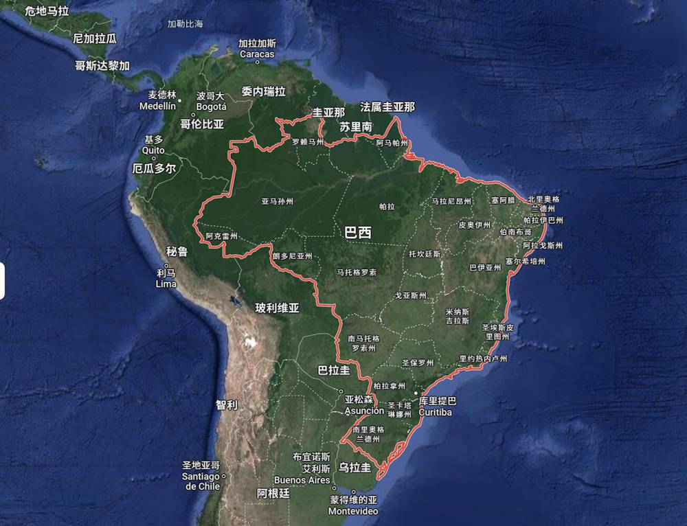 巴西 地图