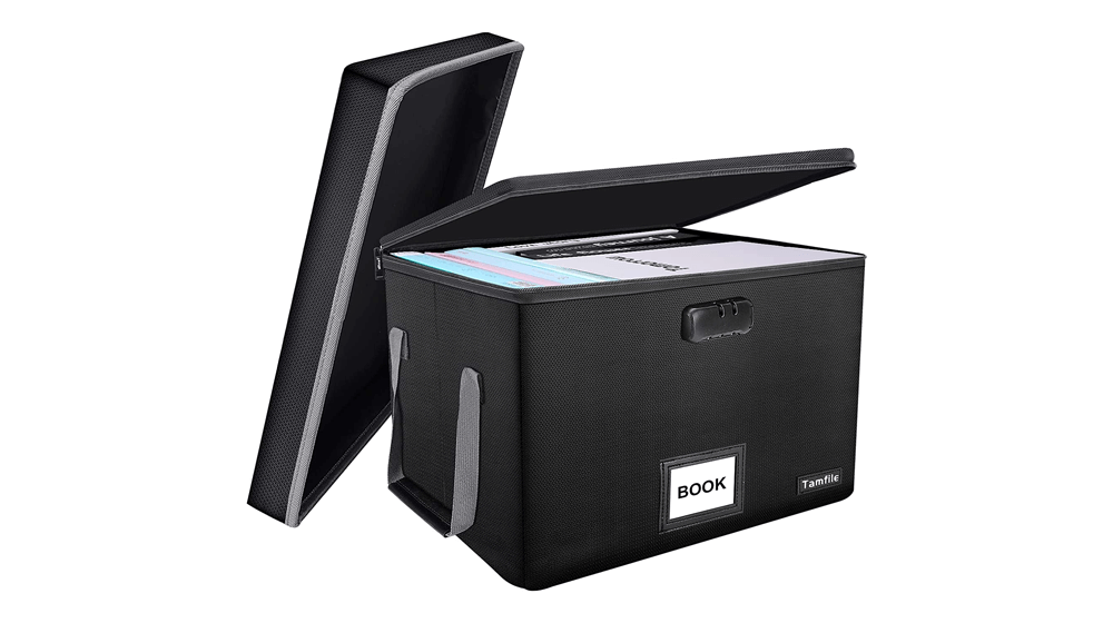 صندوق تخزين ملف مقاوم للحريق مع غطاء