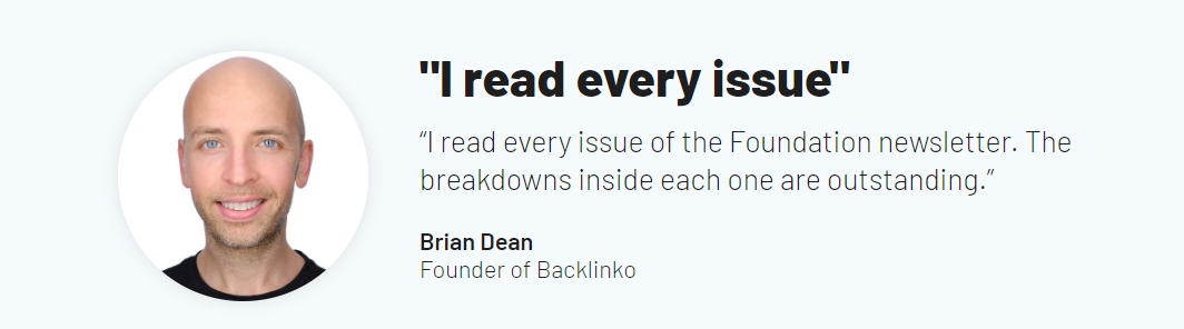 재단 뉴스레터에 대한 Brian Dean의 평가