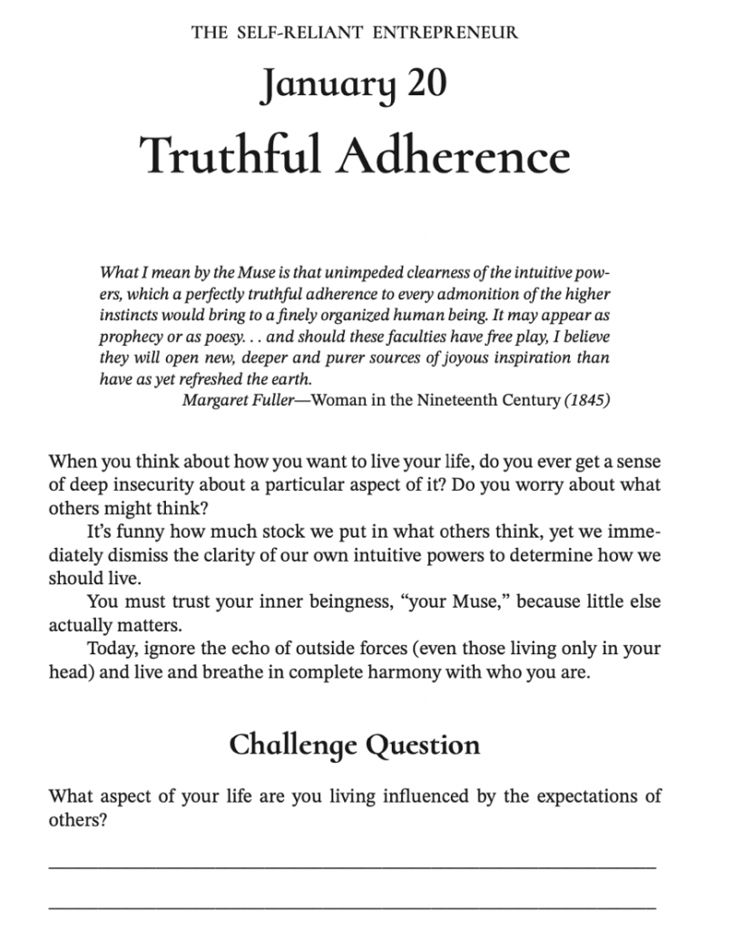 自立した起業家の章の例