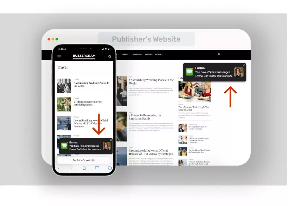 Sayfa İçi Push reklamları nedir?