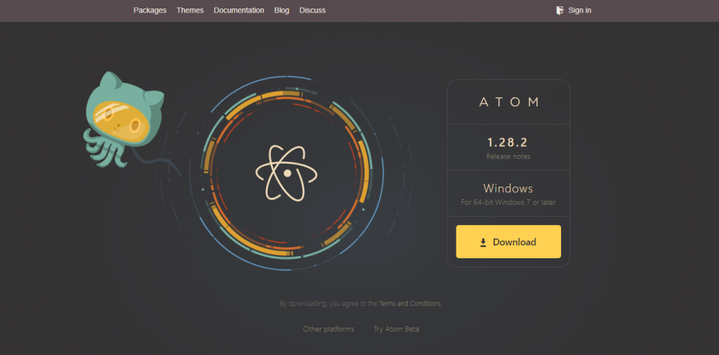 halaman web atom