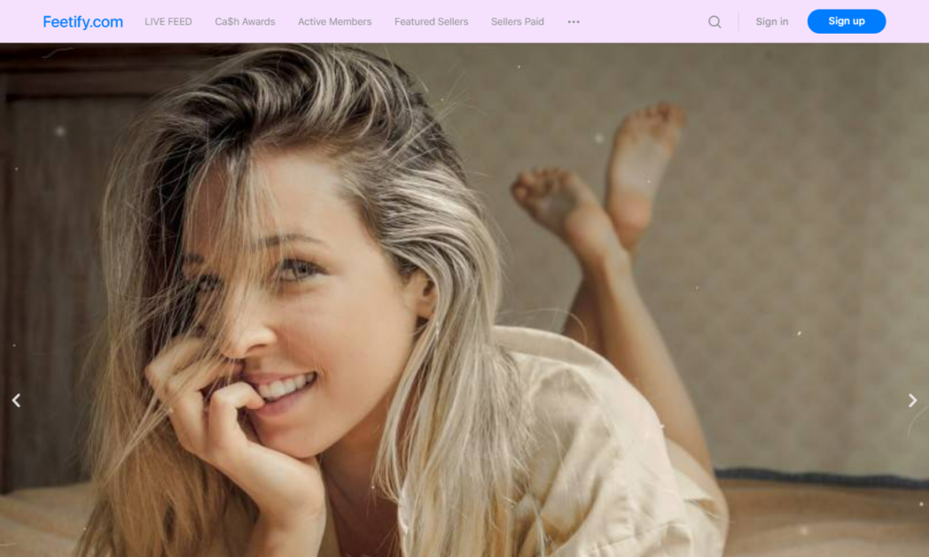 footify.com Capture d'écran Feetify Homepage