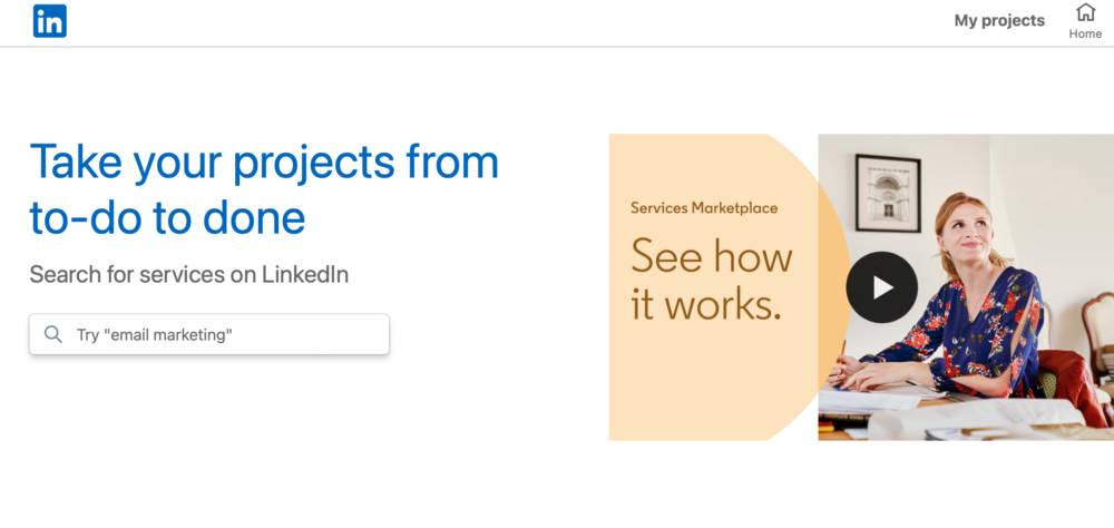 Seiten wie Fiverr - linkedin
