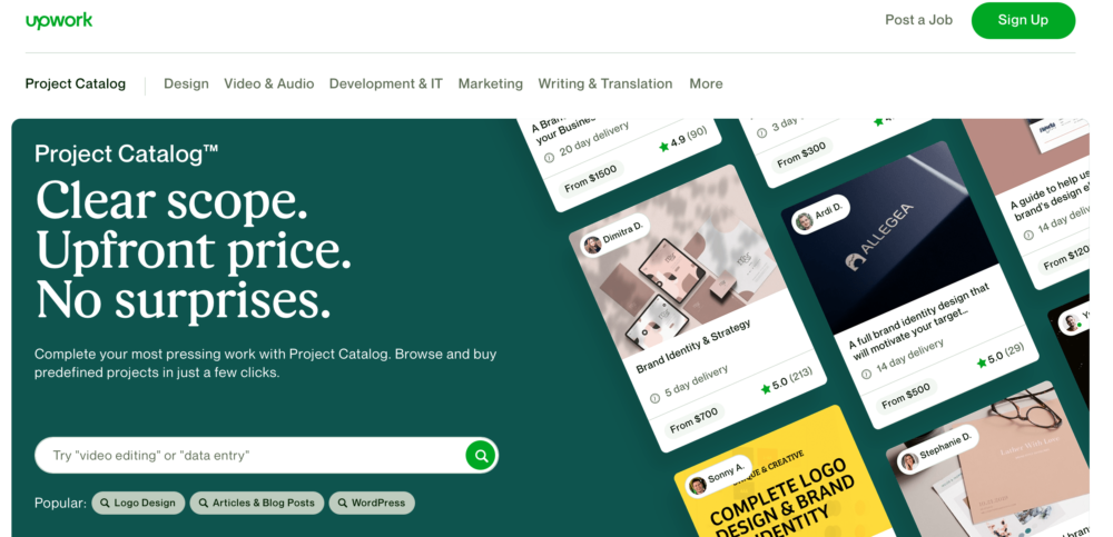 Seiten wie Fiverr - Upwork