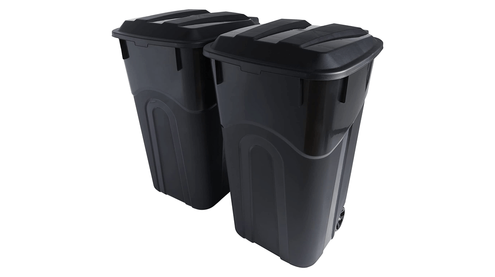 Coș de gunoi în aer liber pe roți de 32 de galoane United Solutions