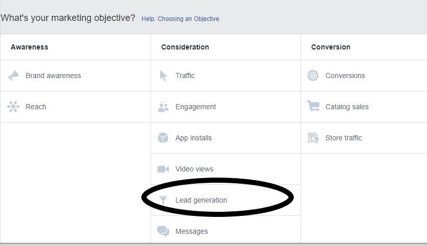 Annonces à formulaire Instagram
