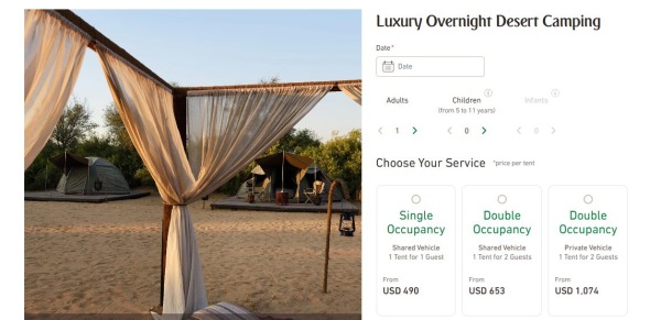 Berkemah Gurun Semalam Mewah