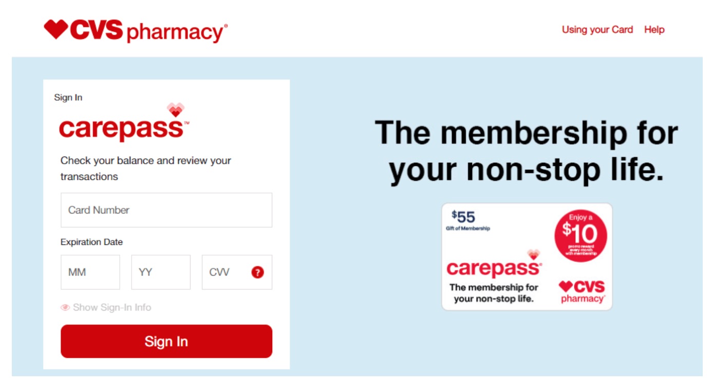 Programa de fidelidade CVS carepass