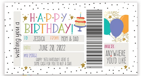 Geschenkgutschein Geburtstag