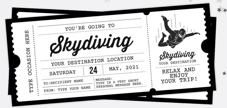 Geschenkgutschein Fallschirmspringen